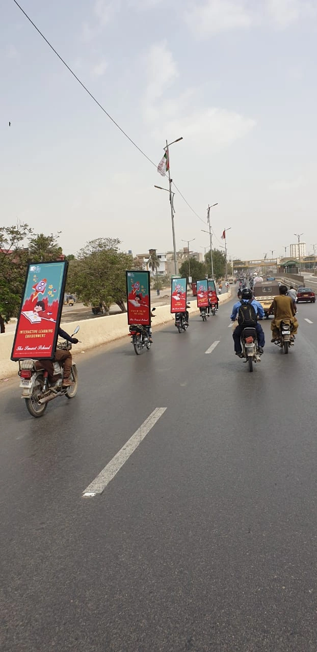 Human Walker Panel Advertising, Eye Catching Advertising in Pakistan
